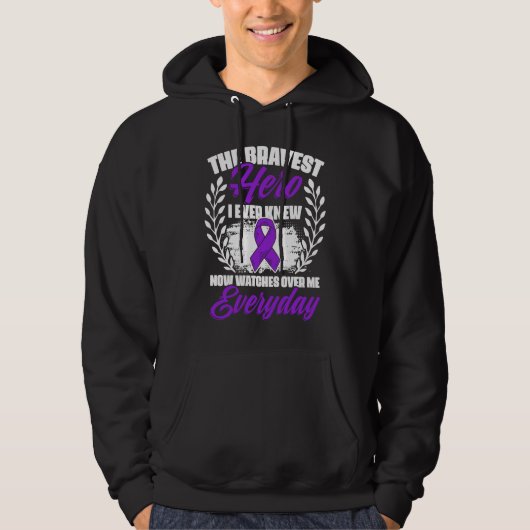 Bravest Hero Ever Knew  Lupus Purple Ribbon Lupus  Hoodie (Vorderseite)