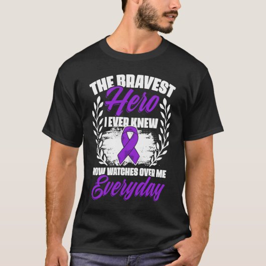 Bravest Hero Ever Knew Lupus Purple Ribbon Lupus T-Shirt (Vorderseite)