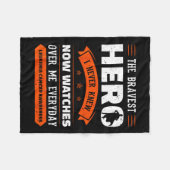 Bravest Hero I kannte nie Leukämie Krebs-Auszeichn Fleecedecke (Vorderseite (Horizontal))