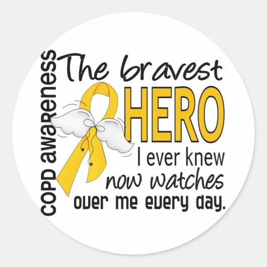 Bravest Hero I Knew COPD Runder Aufkleber (Vorderseite)