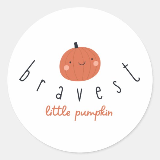 bravest little pumpkin Stickers childhood cancer  (Vorderseite)