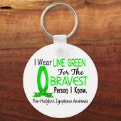 Bravest Person Ich kenne das Non-Hodgkin-Lymphom Schlüsselanhänger (Vorderseite)