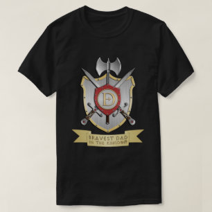 Bravest Vater im Königreich Wappen T-Shirt