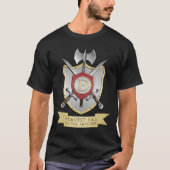 Bravest Vater im Königreich Wappen T-Shirt (Vorderseite)
