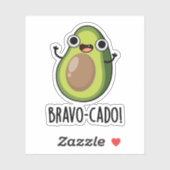 Bravo-cado Funny Avocado Pub Aufkleber (Blatt)