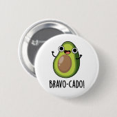 Bravo-cado Funny Avocado Pub Button (Vorne & Hinten)