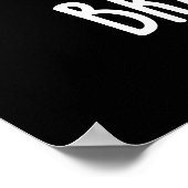 Bravo-cado Funny Avocado Pun Dark BG Poster (Ecke)