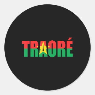 Bravo, Captain Ibrahim Traore ! Viva Burkina Faso Runder Aufkleber