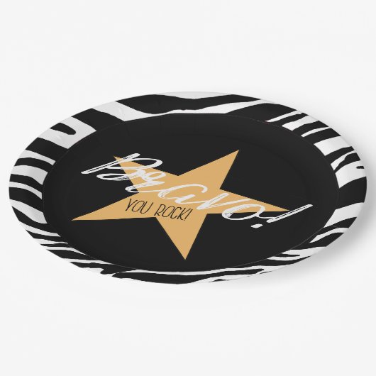 "BRAVO! DU ROCK!" PAPPTELLER (Schrägansicht)