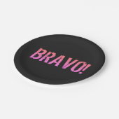 Bravo! Italienisches Sprichwort Pappteller (Schrägansicht)
