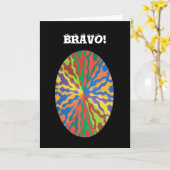 Bravo mit flackernden Farben Gratulationskarte Karte (Gelbe Blume)