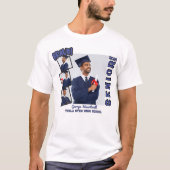 Bravo Senior 2025 Personalisiert Family Abschluss T-Shirt (Vorderseite)