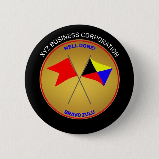 Bravo Zulu Gut Fertiger Mitarbeiter Button (Vorderseite)