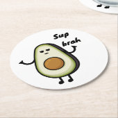 Bravocado Runder Pappuntersetzer (Angewinkelt)