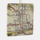 Brawley CA Retro Map Keramikornament (Rechts)