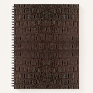 Brawn Alligator Skin Print Spiralnotebook Notizblock