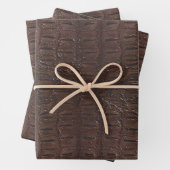 Brawn Alligator Skin Print veraltet Geschenkpapier Set (Beispiel)
