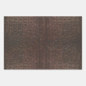 Brawn Alligator Skin Print veraltet Geschenkpapier Set (Vorderseite)