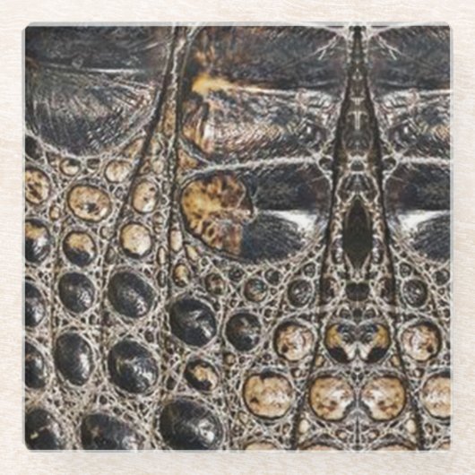 Brawn American Alligator Skin Texture Glasuntersetzer (Vorderseite)