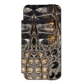 Brawn American Alligator Skin Texture Incipio iPhone Geldbeutel-Hülle (Folio Vorderseite)
