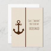 Brawn Anchor wirst du meine Bridesmaid sein (Vorne/Hinten)