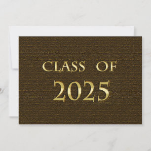 Brawn and Gold Class of 2025 Card Einladung