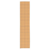 Brawn and Ochre Tartan Muster Runner Kurzer Tischläufer (Vorderseite)