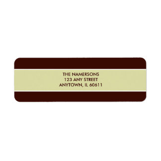 Brawn and Tan Return Address Label