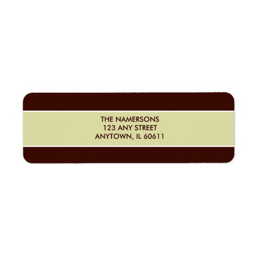 Brawn and Tan Return Address Label (Vorne)