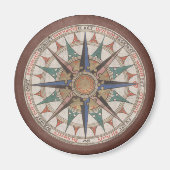 Brawn Antique Compass Rose Magnet (Vorne)