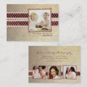 Brawn Antique Dots Chubby Visitenkarten Visitenkarte (Vorne/Hinten)