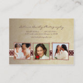 Brawn Antique Dots Chubby Visitenkarten Visitenkarte (Rückseite)