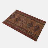 Brawn Antique Persian Rug Geometric Shapes Design  Fußmatte (Schrägansicht)