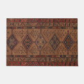 Brawn Antique Persian Rug Geometric Shapes Design  Fußmatte (Vorderseite)
