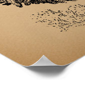 Brawn Antique Rooster Illustration Hühnerart Poster (Ecke)