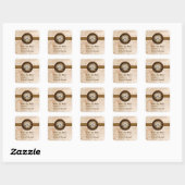 Brawn Antique Save the Date Stickers (Blatt)