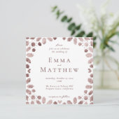 Brawn Arabic Tile Square Wedding Einladung (Stehend Vorderseite)