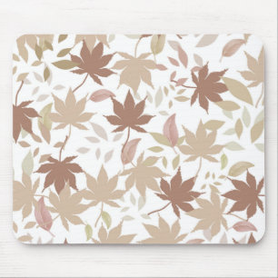 Brawn Autumn Floral Blätter Y2K Muster Mousepad