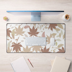 Brawn Autumn Floral Blätter Y2K Muster Schreibtischunterlage
