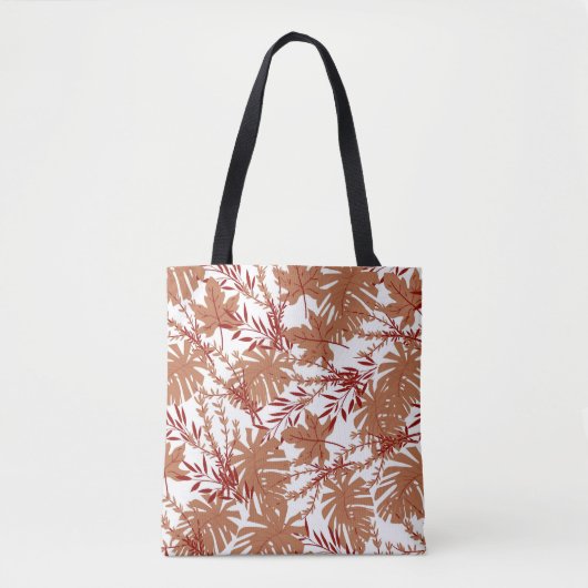 Brawn Autumn Floral Blätter Y2K Muster Tasche (Vorderseite)