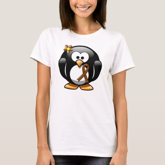 Brawn Awareness Ribbon Penguin T-Shirt (Vorderseite)