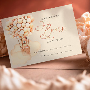 Brawn Bären Balloons raten wie viele Bären Tickets Begleitkarte