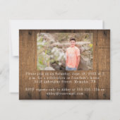 Brawn Barn Wood 3 Foto Graduation Party Einladung (Rückseite)