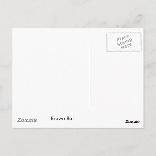 Brawn Bat Postcard Postkarte (Rückseite)