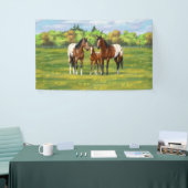 Brawn Bay Appaloosa Pferde im Sommer Weide Banner (Messeveranstaltung)