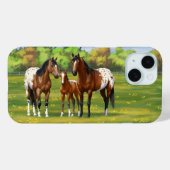 Brawn Bay Appaloosa Pferde im Sommer Weide Case-Mate iPhone Hülle (Rückseite (Horizontal))