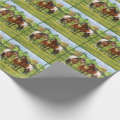 Brawn Bay Appaloosa Pferde im Sommer Weide Geschenkpapier (Ecke)