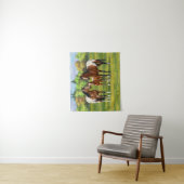 Brawn Bay Appaloosa Pferde im Sommer Weide Wandteppich (Beispiel)