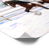 Brawn Bay Pinto Sinti und Roma Vanner Pferdefüsse  Poster (Ecke)