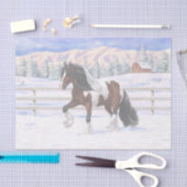 Brawn Bay Pinto Sinti und Roma Vanner Pferdefüsse  Seidenpapier (Handwerk)